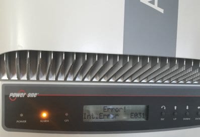 Is your ABB or Power One Aurora solar inverter displaying Int. Error E031? Gold Coast Solar Power Solutions can help!