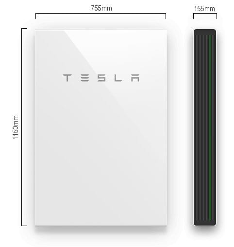 Tesla Powerwall 2 Home Battery Dimensions