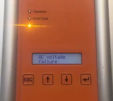 Delta Solivia solar inverter AC voltage failure