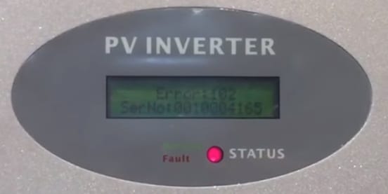 Growatt Solar Inverter Error 102