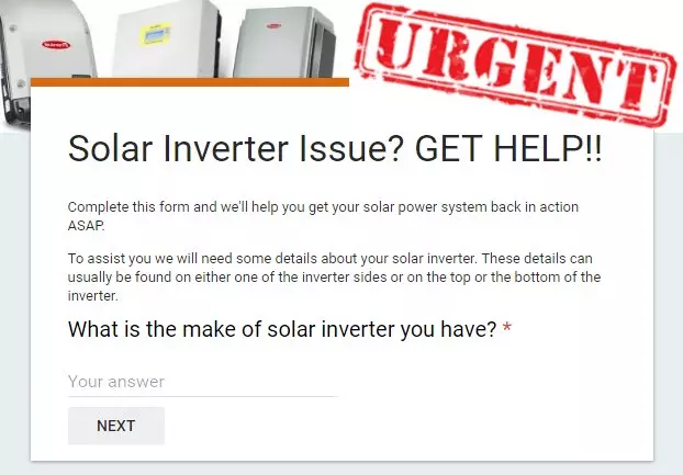 Get help with your Schneider Conext RL Inverter 2616 Isolation Impedance Error message from Gold Coast Solar Power Solutions by filling out this solar inverter help form