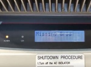 Power One / ABB Aurora Solar Inverter Missing Grid Message