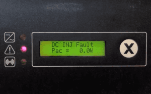 Solax dc inj fault message