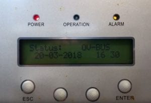 Ginlong Solar Inverter OV Bus Error Message