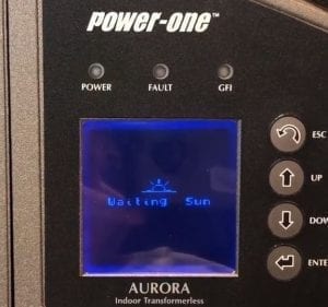 Power One Aurora Waiting Sun Error