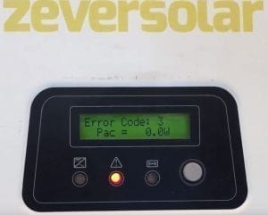 Zeversolar Error Code 3